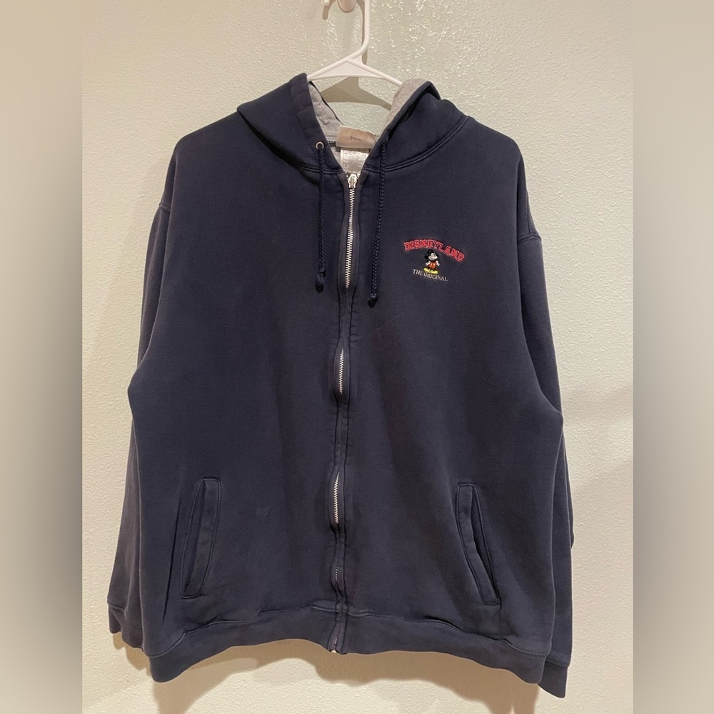 Disneyland Navy Vintage Zip-Up Hoodie
